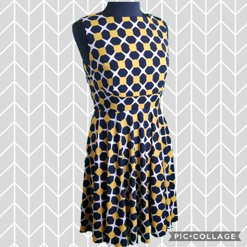Stitch Fix Black and Yellow relaxed fit Dress